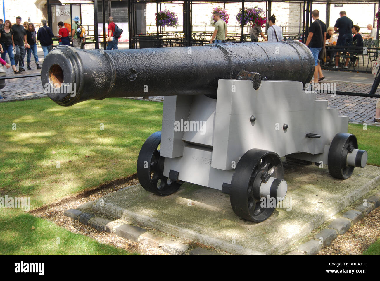 Cannon medioevo le palle di cannone Foto Stock