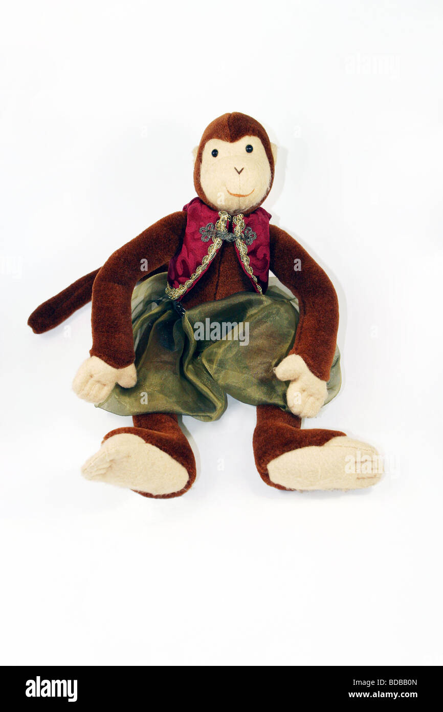 Vintage monkey giocattolo imbottito Foto Stock