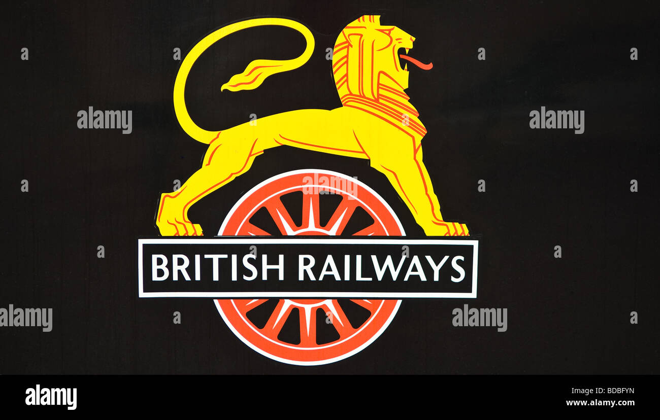 Il vecchio British Railways logo Foto Stock