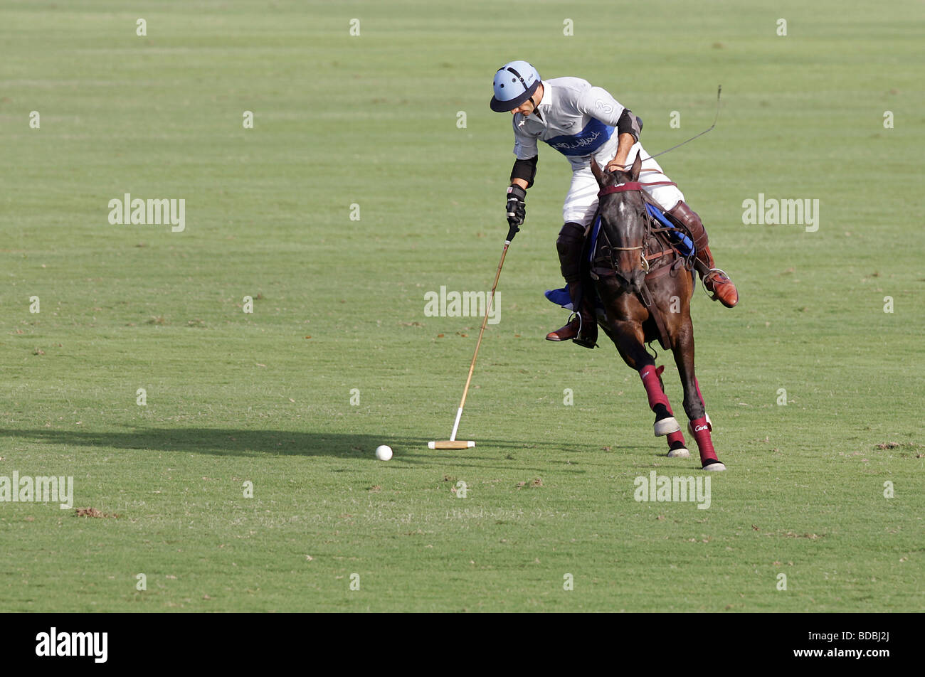 Giocatore di polo a Cartier International Dubai Polo Challenge 2007 Foto Stock