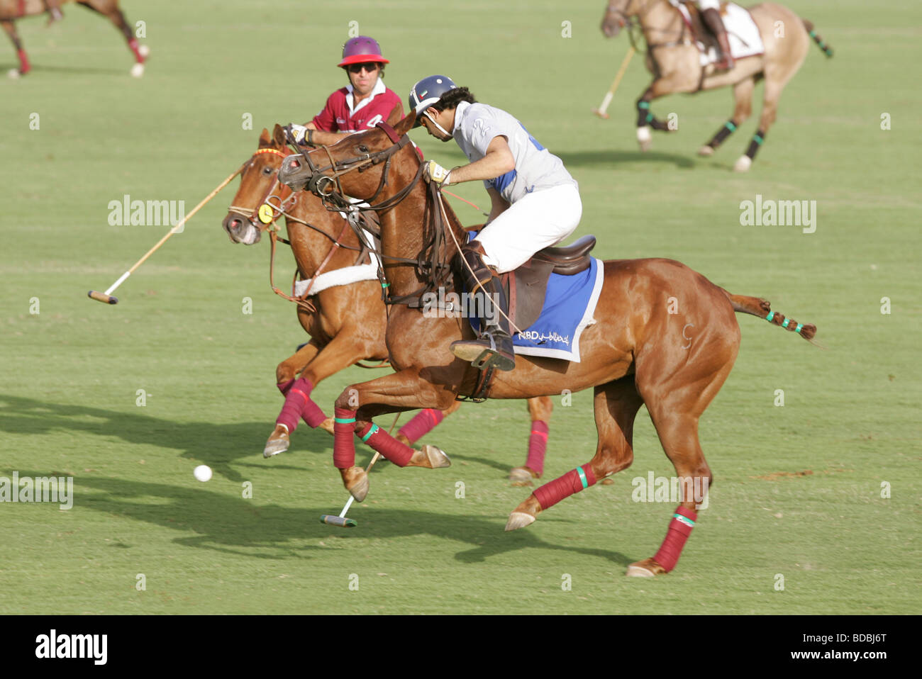 Partita di polo a Cartier International Dubai Polo Challenge 2007 Foto Stock