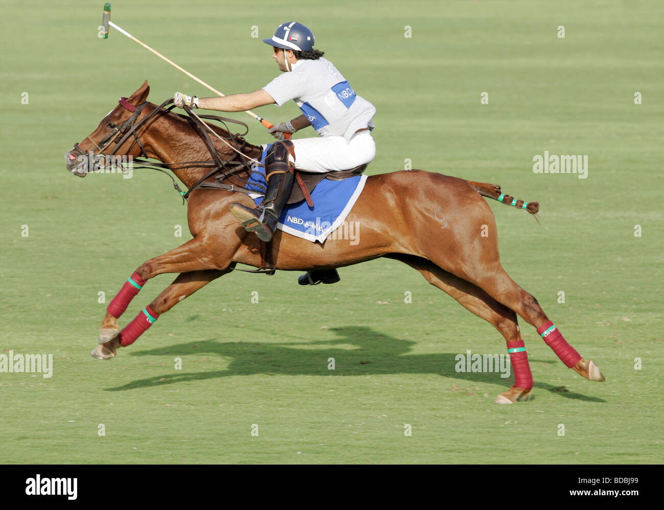 Giocatore di polo a Cartier International Dubai Polo Challenge 2007 Foto Stock