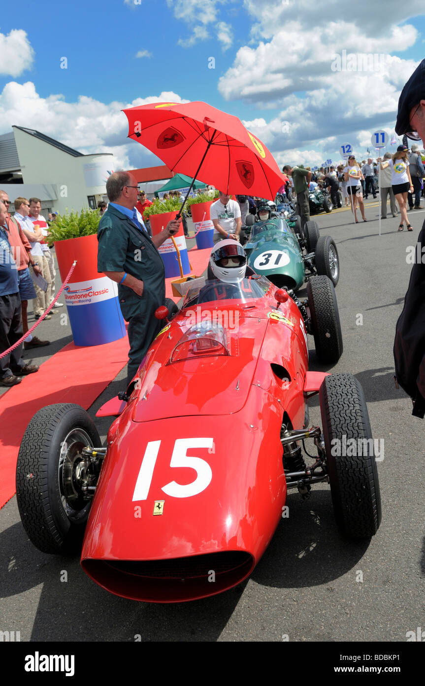 Dino Ferrari auto di Formula Uno a Silverstone Classic 2009 Foto Stock