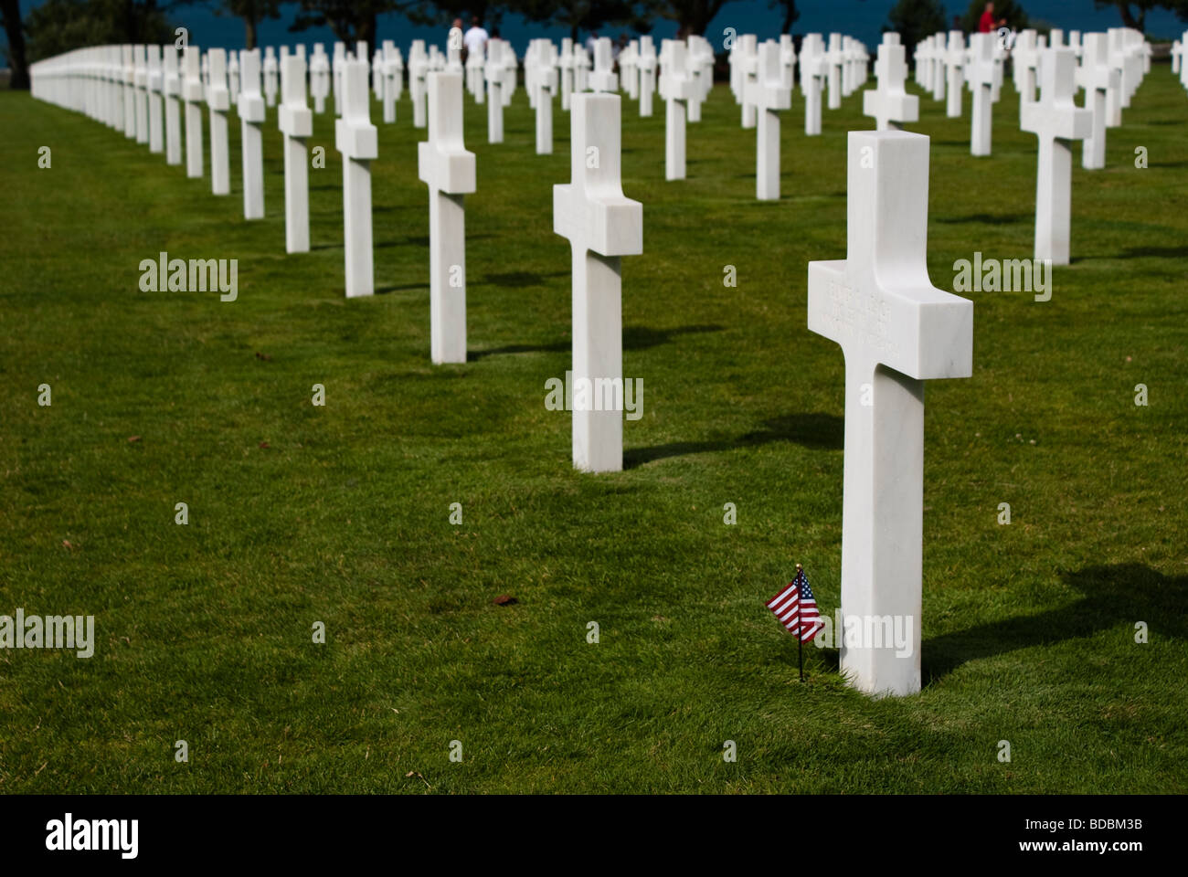 La Normandia Cimitero e memoriale americano a Omaha Foto Stock