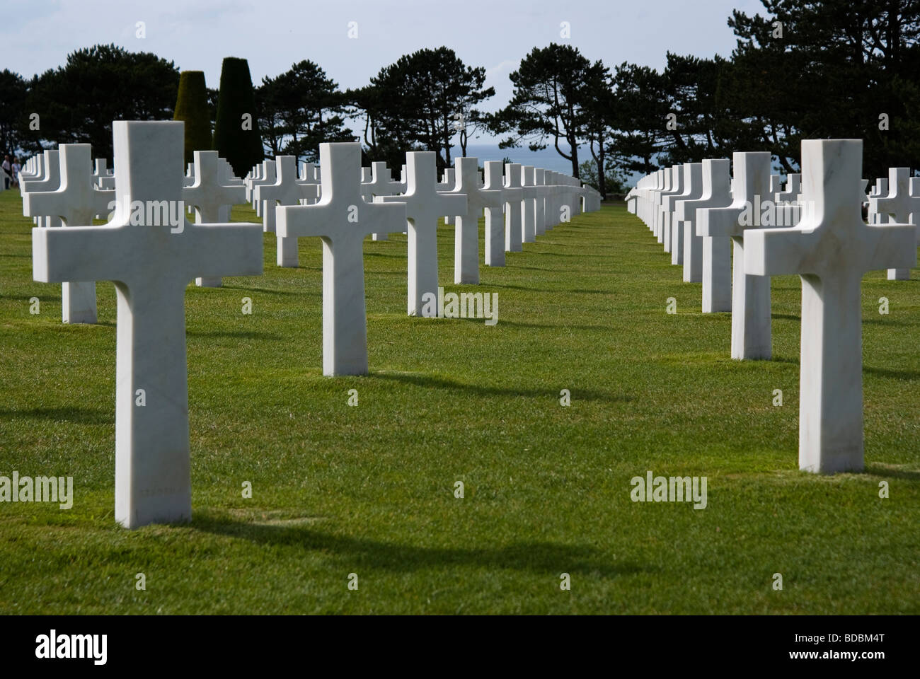 La Normandia Cimitero e memoriale americano a Omaha Foto Stock