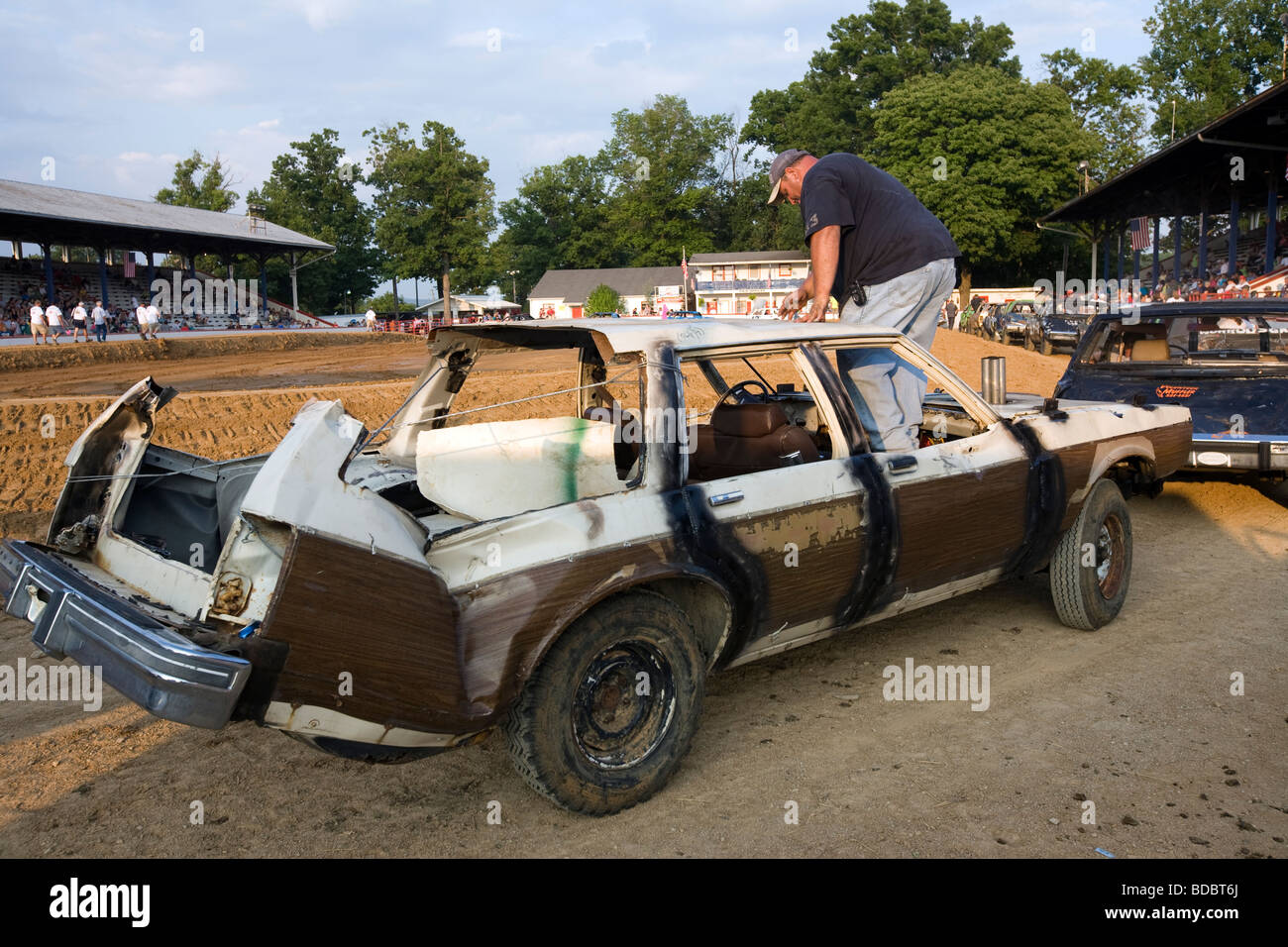 Stati Uniti Tennessee Demolition derby presso Putnam County Fair di Cookeville Foto Stock