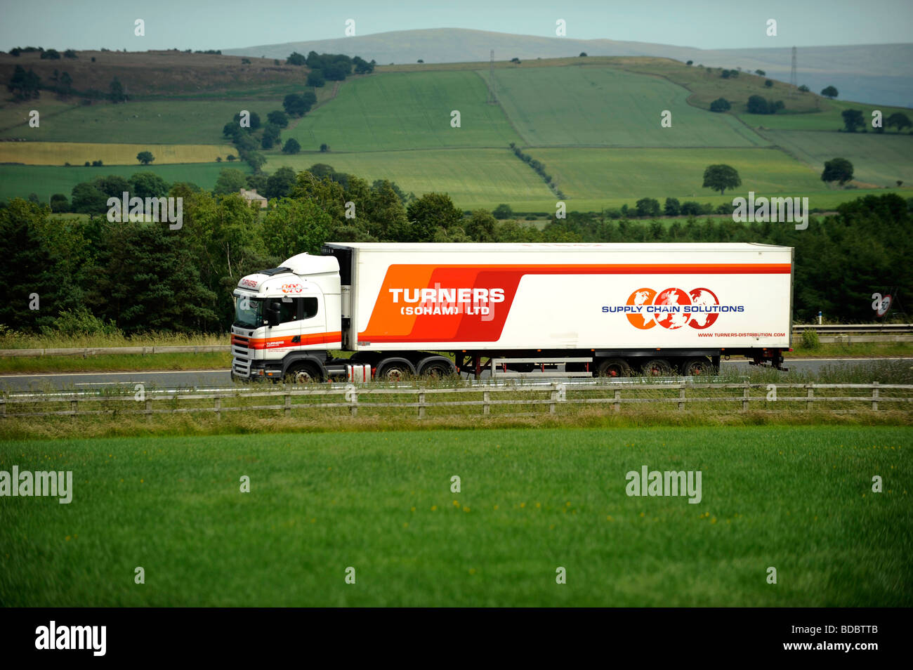 Serie R Scania camion refrigerati e reefer trailer tornitori Soham Ltd Foto Stock