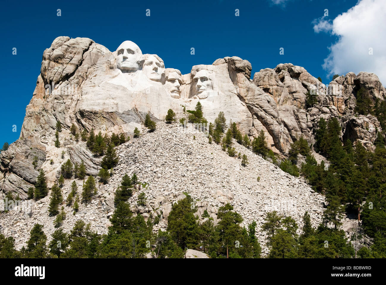 Vista del Monte Rushmore National Memorial in Black Hills del Dakota del Sud Foto Stock