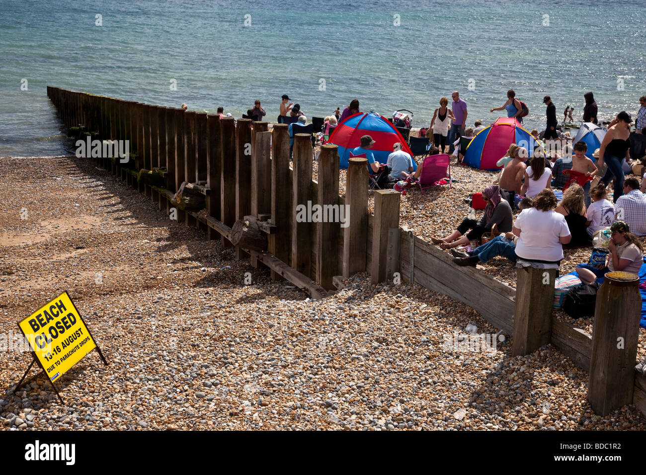 Eastbourne air show di spettatori Foto Stock