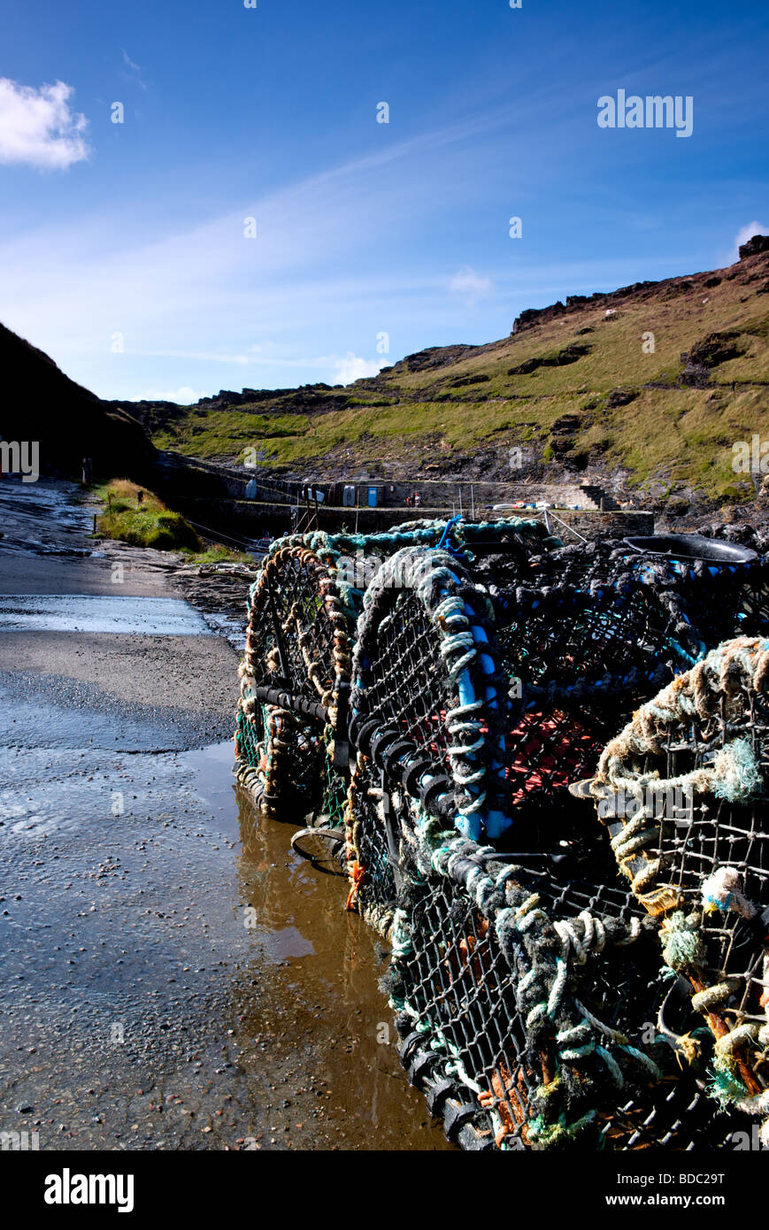 Lobster Pot sul porto, boscatle Foto Stock