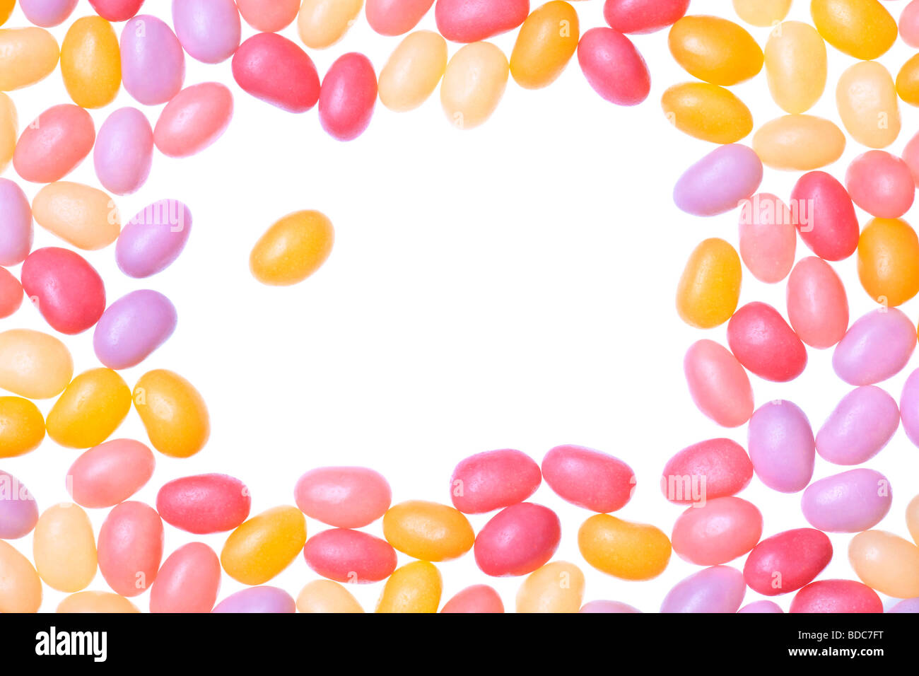 Jelly Beans isolato su uno sfondo bianco Foto Stock