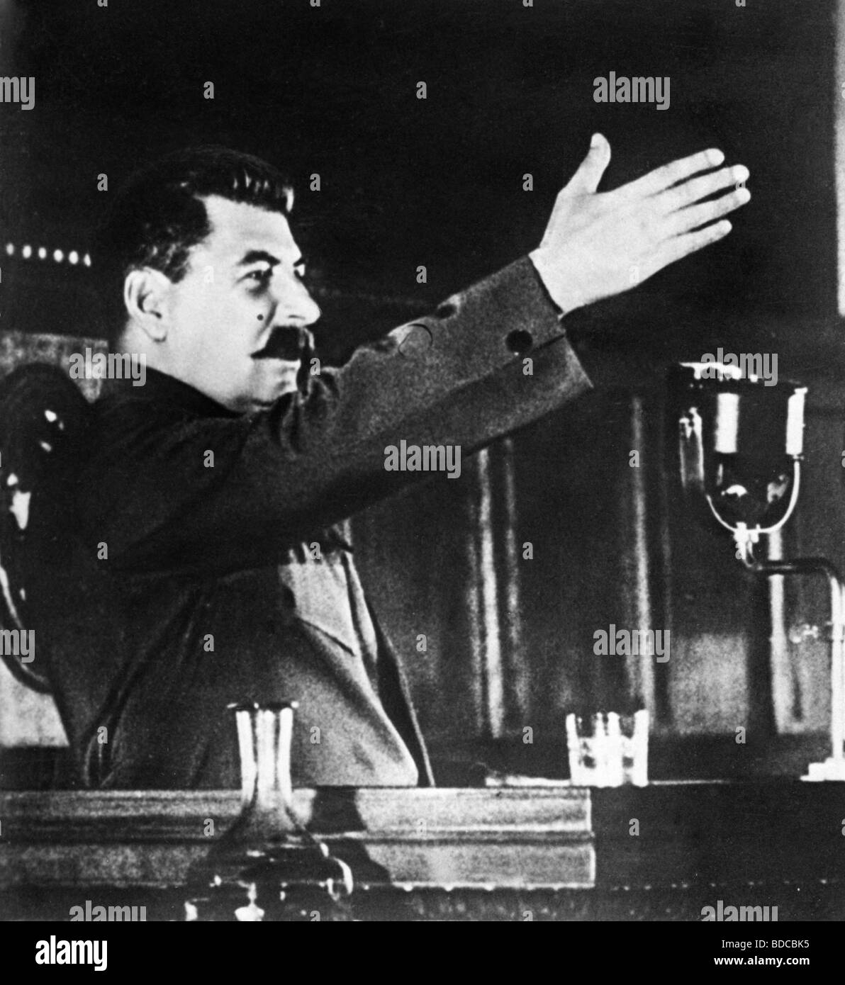 Stalin (Iosif Vissarionovich Jughashvili), 18.12.1878 - 5.3.1953, politico sovietico, Segretario generale della CPSU 22.4.1922 - 5.3.1953), discorso, 1940s, , Foto Stock