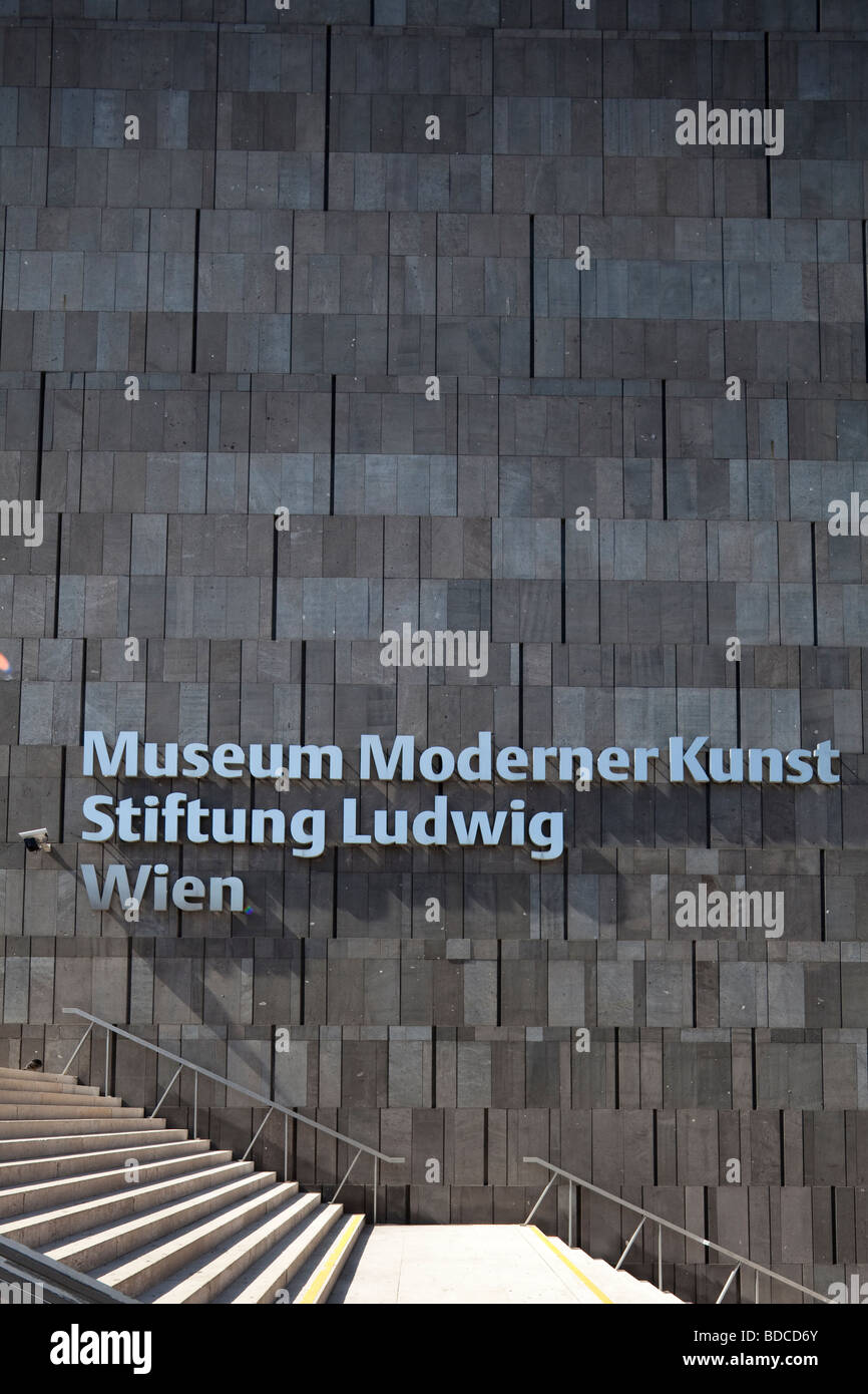 MUMOK, Museum Moderner Kunst, Museo di Arte Moderna e il quartiere dei musei di Vienna, Austria Foto Stock
