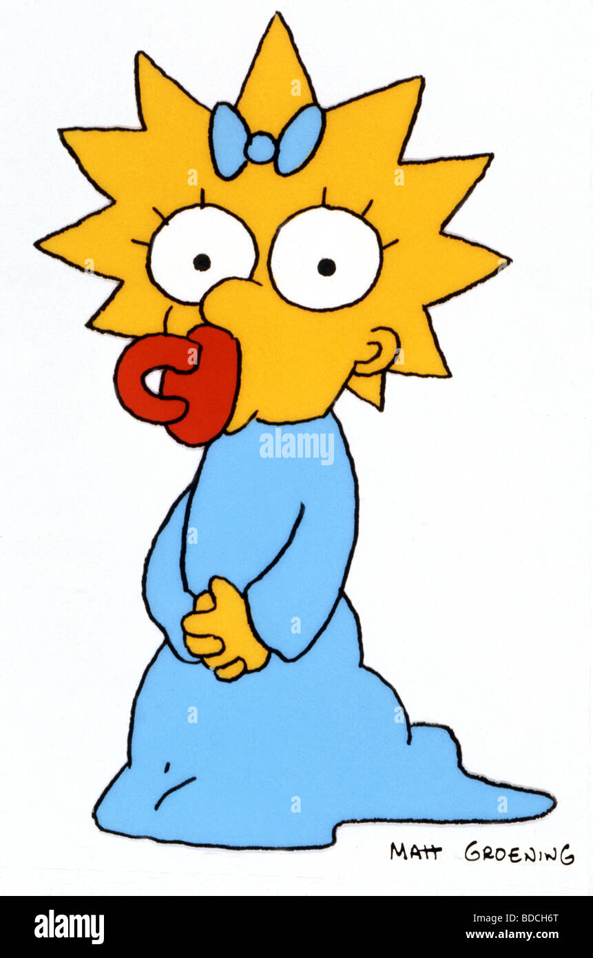 SIMPSONS - Maggie Simpson nei TCF TV serie animate disegnate da Matt Groening Foto Stock