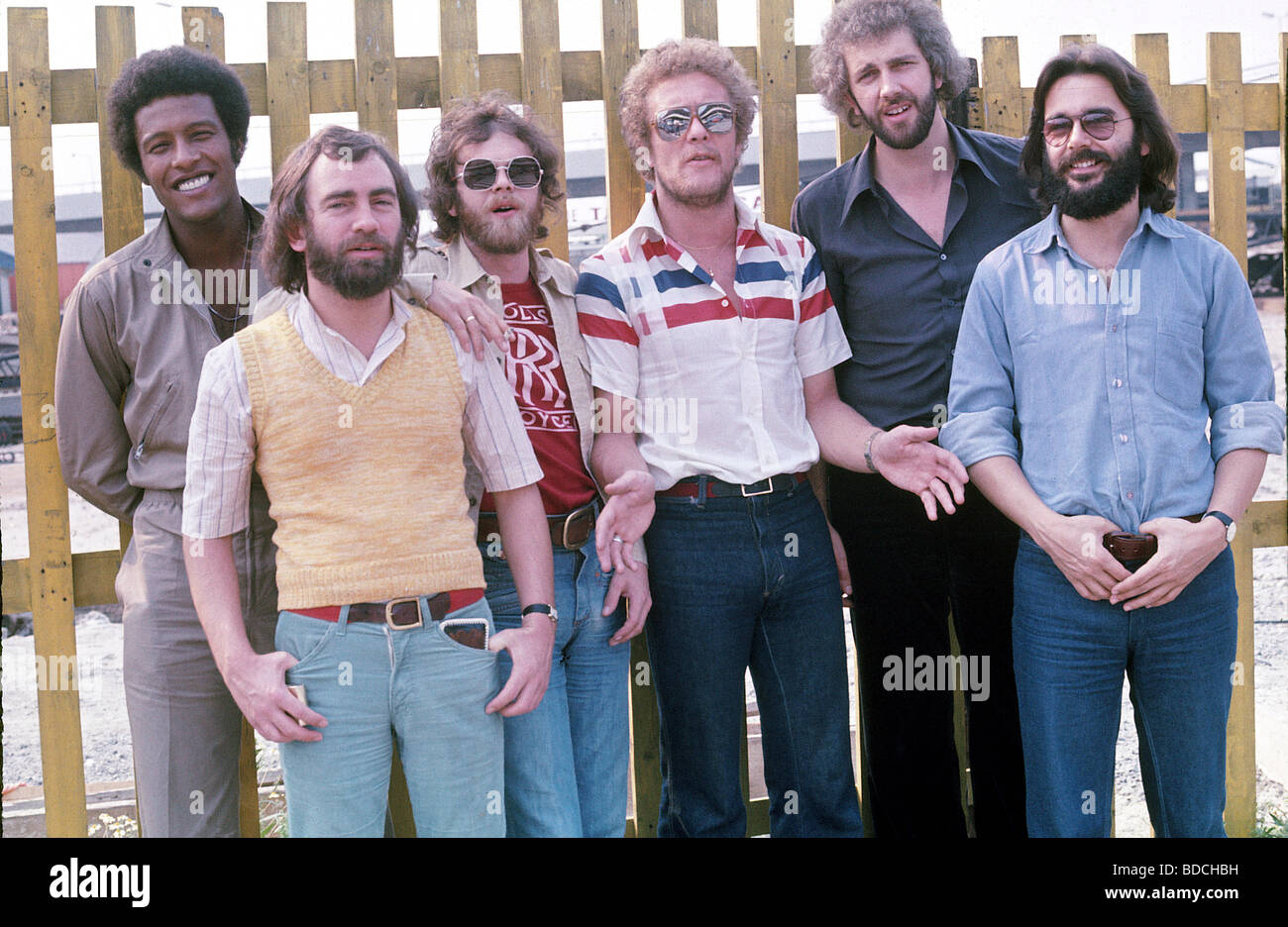 Media FASCIA BIANCA - REGNO UNITO gruppo pop circa 1976 Foto Stock