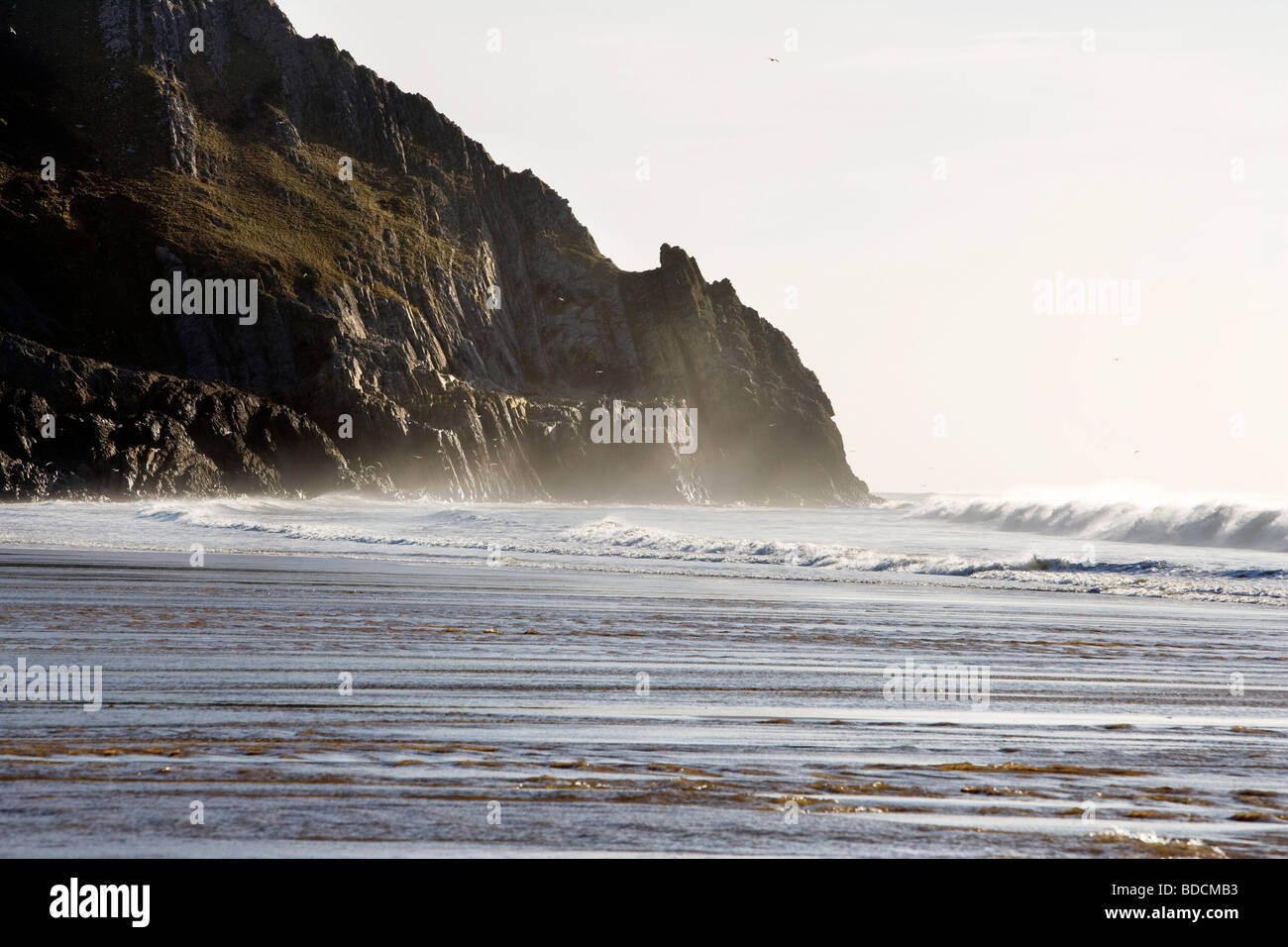 Three Cliffs Bay, Penisola di Gower, Wales, Regno Unito Foto Stock