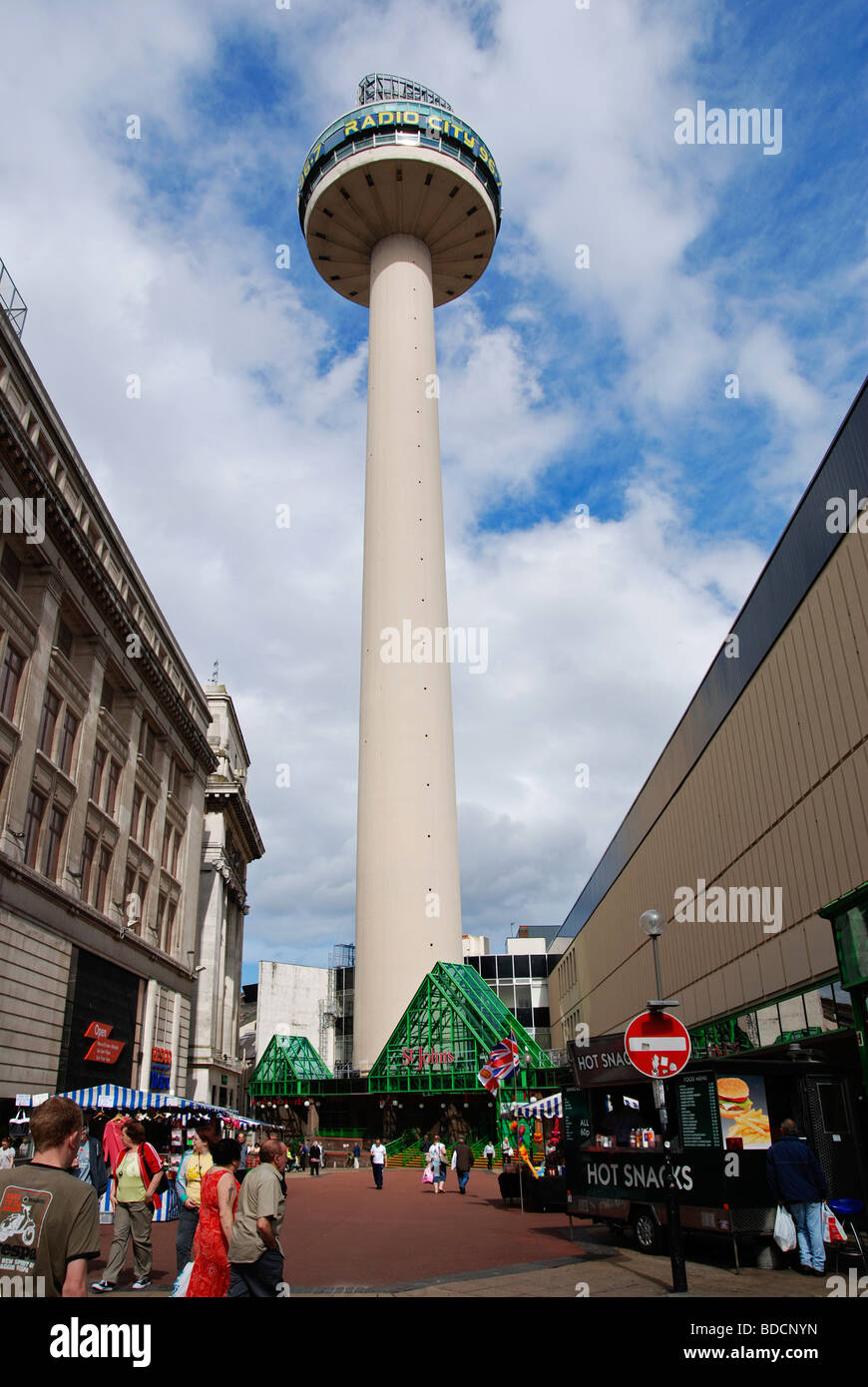 La ' radio city ' torre a st.johns mercato in liverpool, Regno Unito Foto Stock