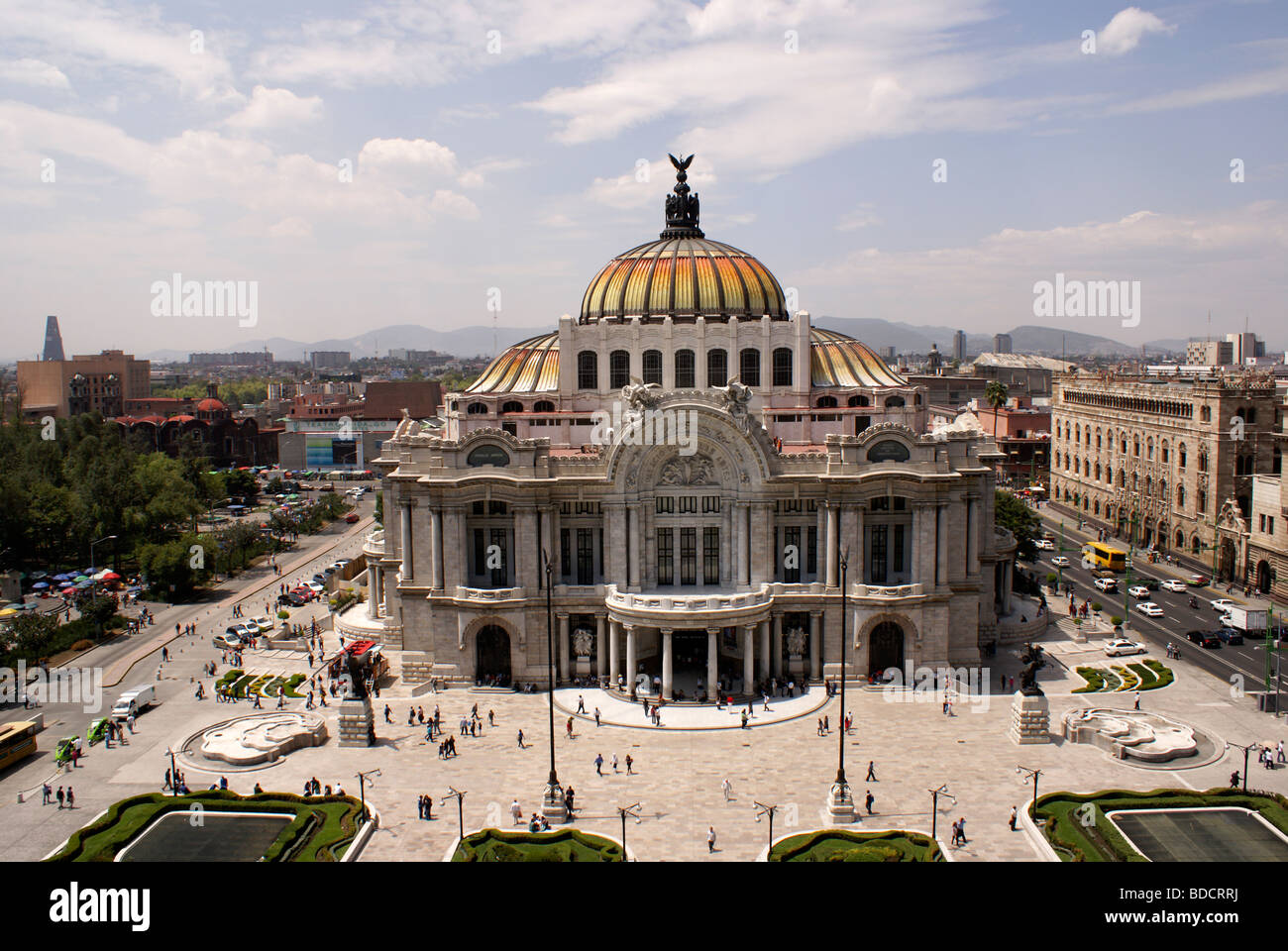 Il Palacio de Bellas Artes o il Palazzo delle Belle Arti nel centro cittadino di Città del Messico Foto Stock