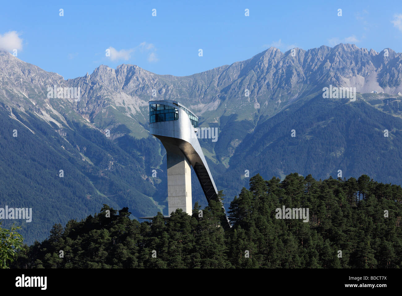 Bergisel ski jump, Innsbruck, in Tirolo, Austria, Europa Foto Stock