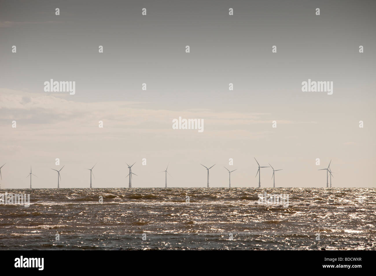 Barrow offshore wind farm una turbina 30 90 MW offshore wind farm completato nel 2006 Foto Stock