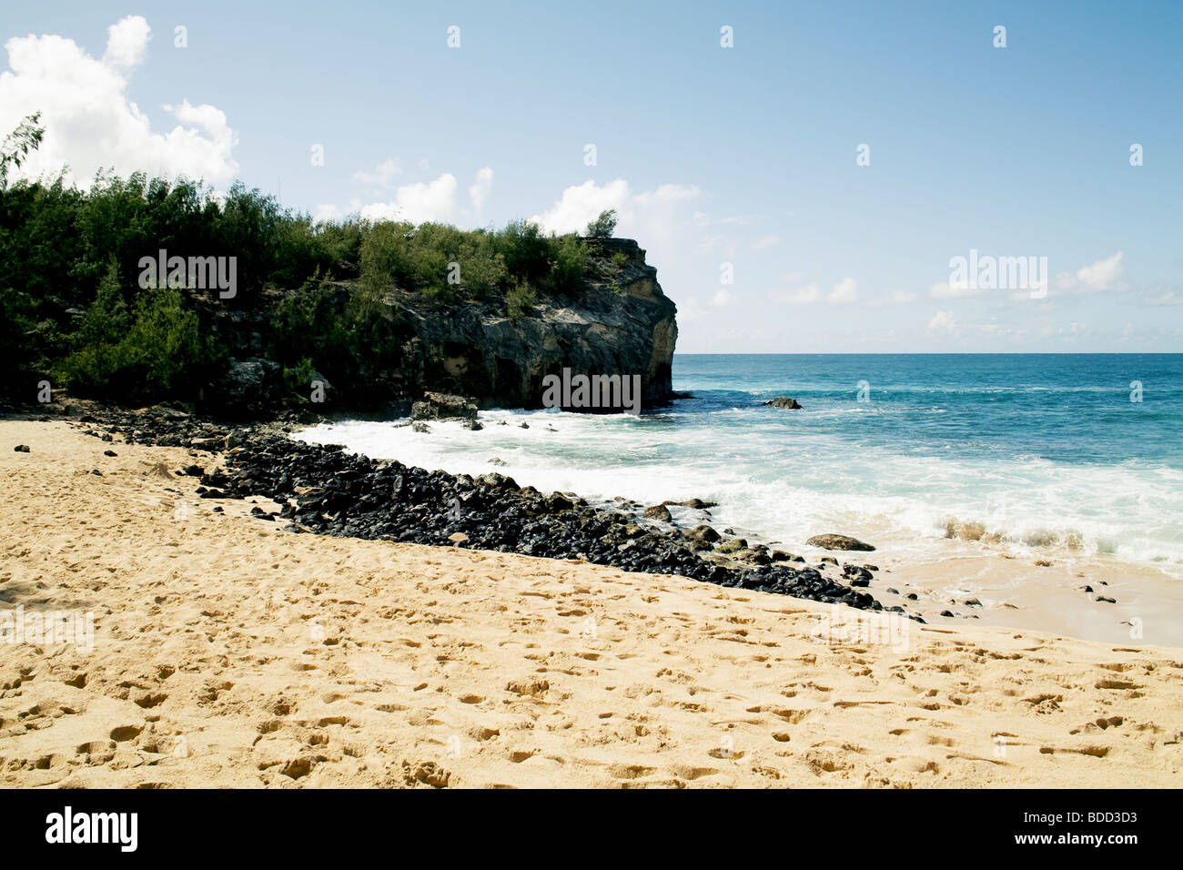 Punto Makawehi Shipwreck Keoneloa Bay Kauai HI Foto Stock