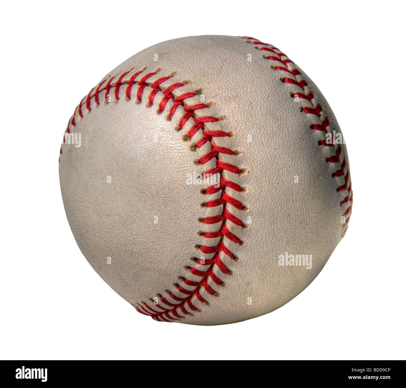 Grunge baseball isolato su bianco - Shot in HDR Foto Stock