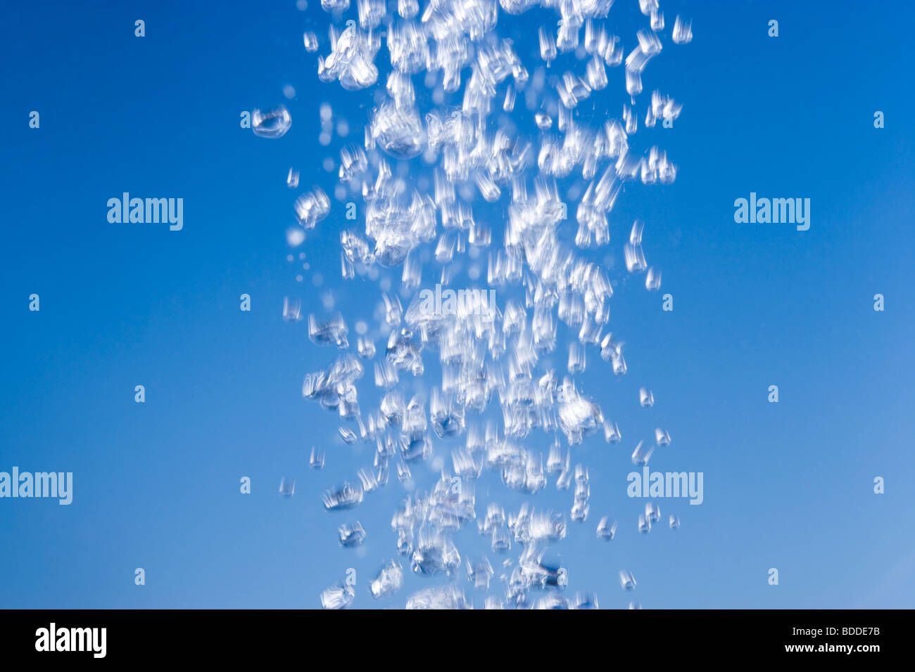 Le bolle sotto l'acqua Foto Stock