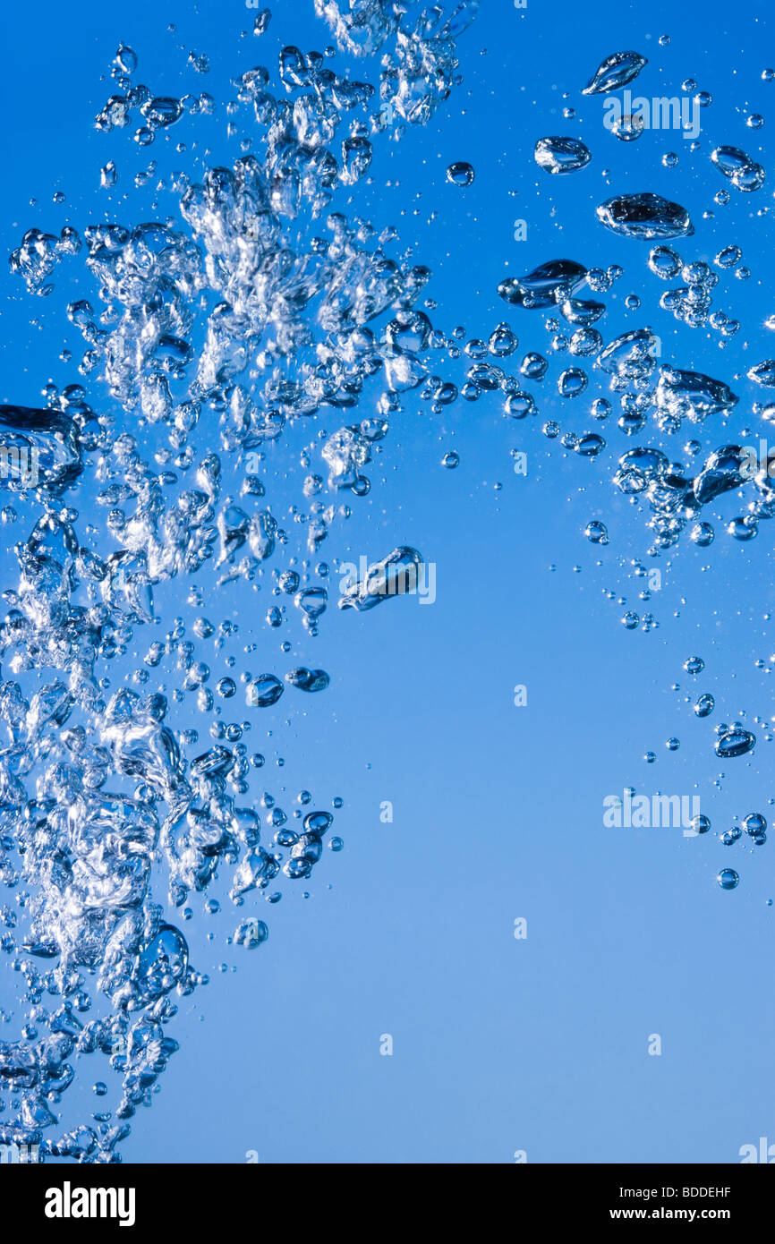 Le bolle sotto l'acqua Foto Stock