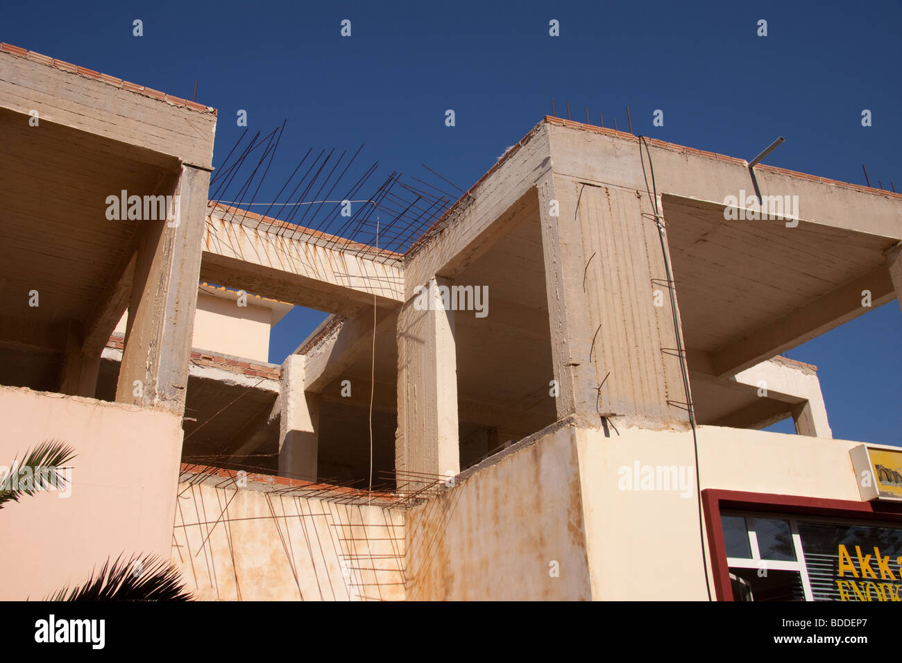 La costruzione di un edificio in cemento Foto Stock