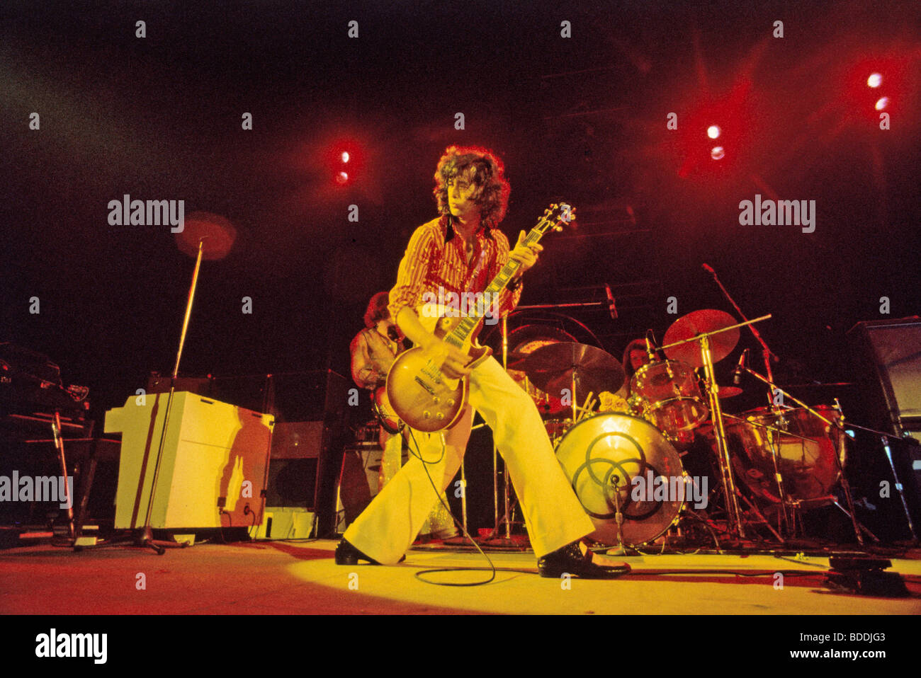 LED ZEPPELIN - Jimmy Page circa 1975 Foto Stock