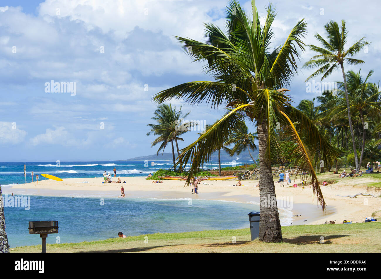 Tombolo presso Poipu Beach Park Kauai HI Foto Stock