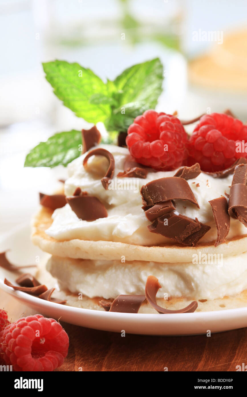 Frittelle di ricotta e cioccolato Foto Stock