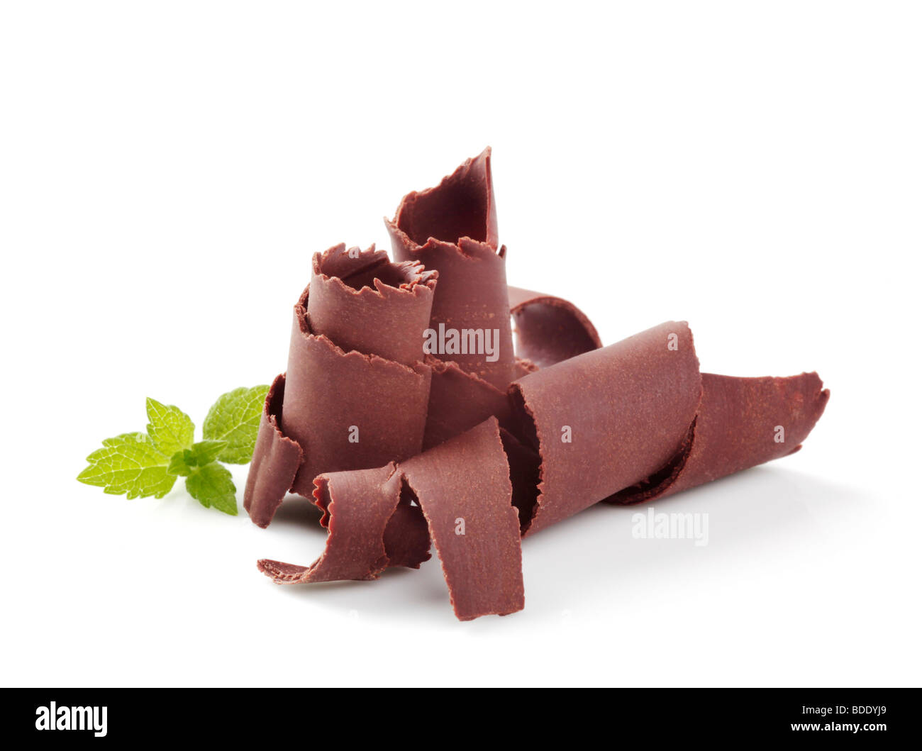 Riccioli di cioccolato Foto Stock