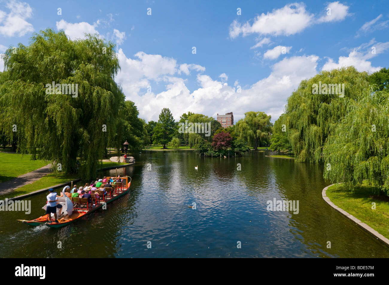 Back Bay il giardino pubblico Boston Massachusetts Foto Stock