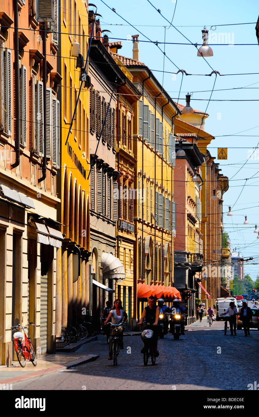 Via Emilia nel centro della città di Modena, Italia Foto Stock