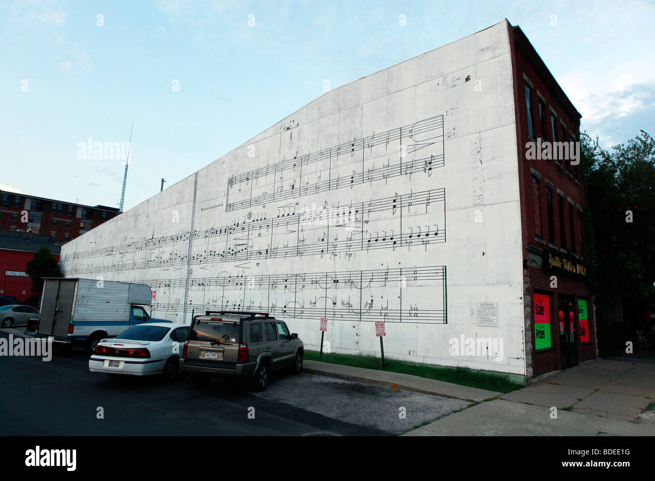 Note di musica sul lato di Smith Holden musica. Foto Stock