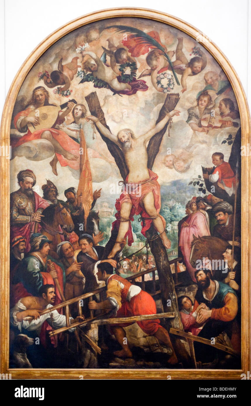 Il martirio di sant'Andrea (circa 1610), da Juan de Roelas, Museo di Belle Arti, Siviglia, Spagna Foto Stock