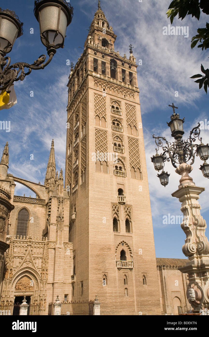 Spagna Andalusia Cattedrale di Siviglia la Giralda Foto Stock