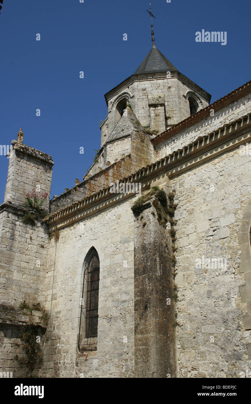 La chiesa di Saint Felicien in Issigeac, Dordogna Foto Stock