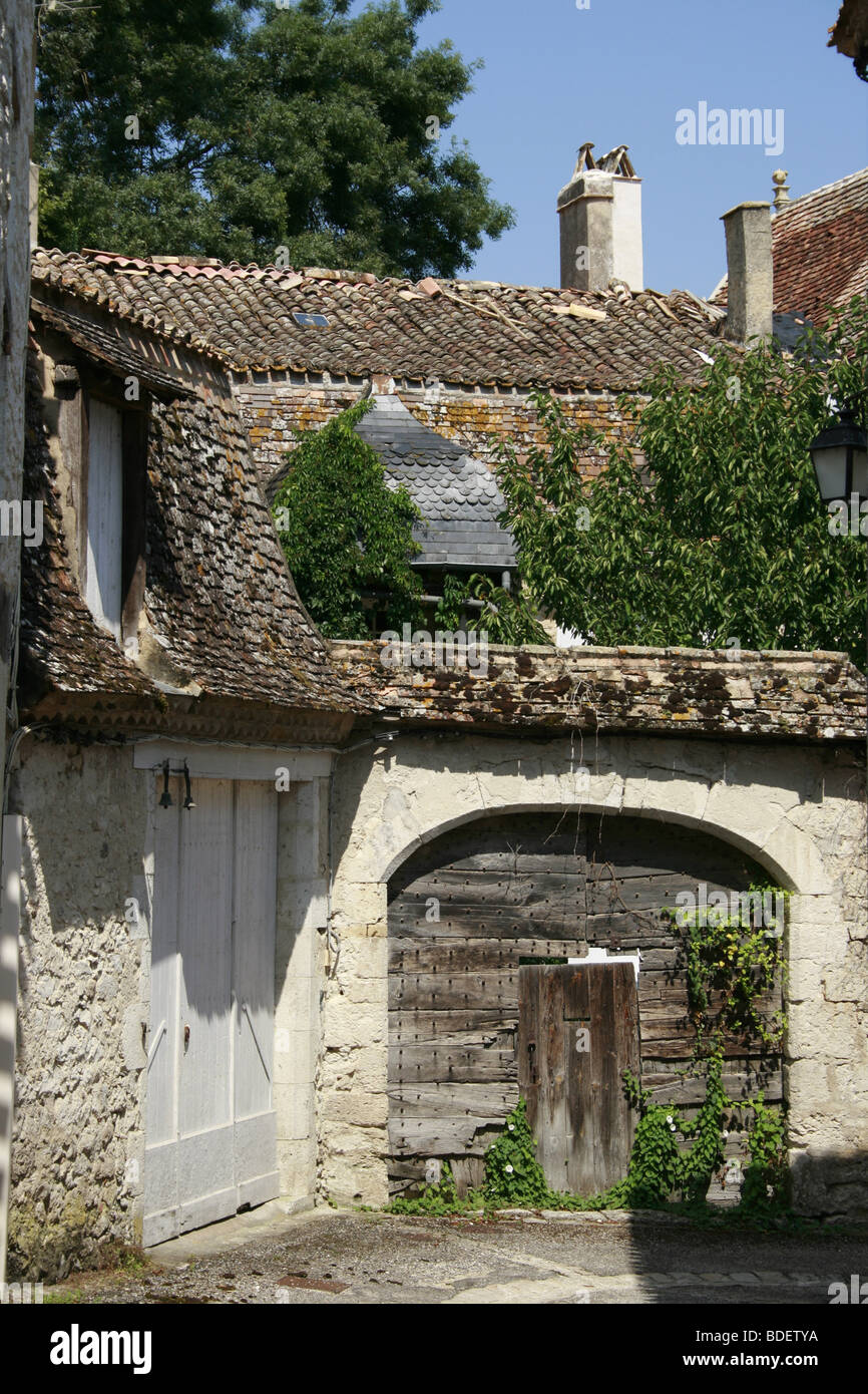 Bastide medievale di Issigeac, Perigord Pourpre Foto Stock