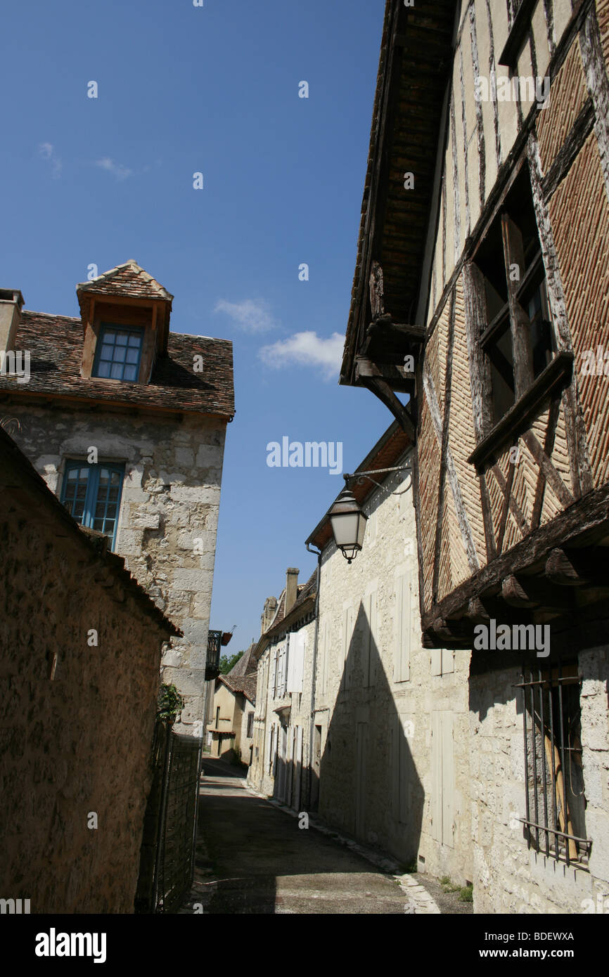 Bastide medievale di Issigeac, Perigord Pourpre Foto Stock