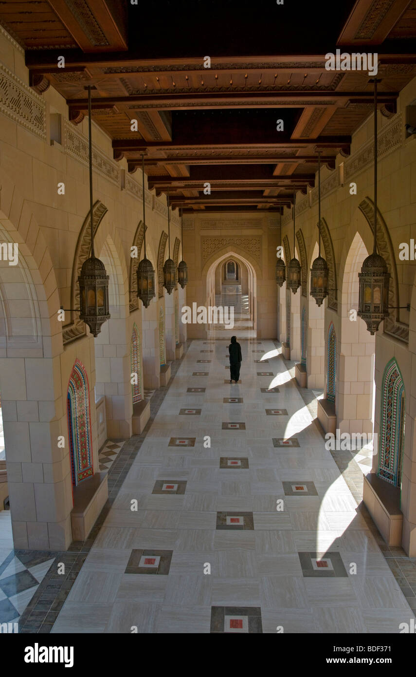 Sultan Qaboos grande moschea Muscat Sultanato di Oman Foto Stock