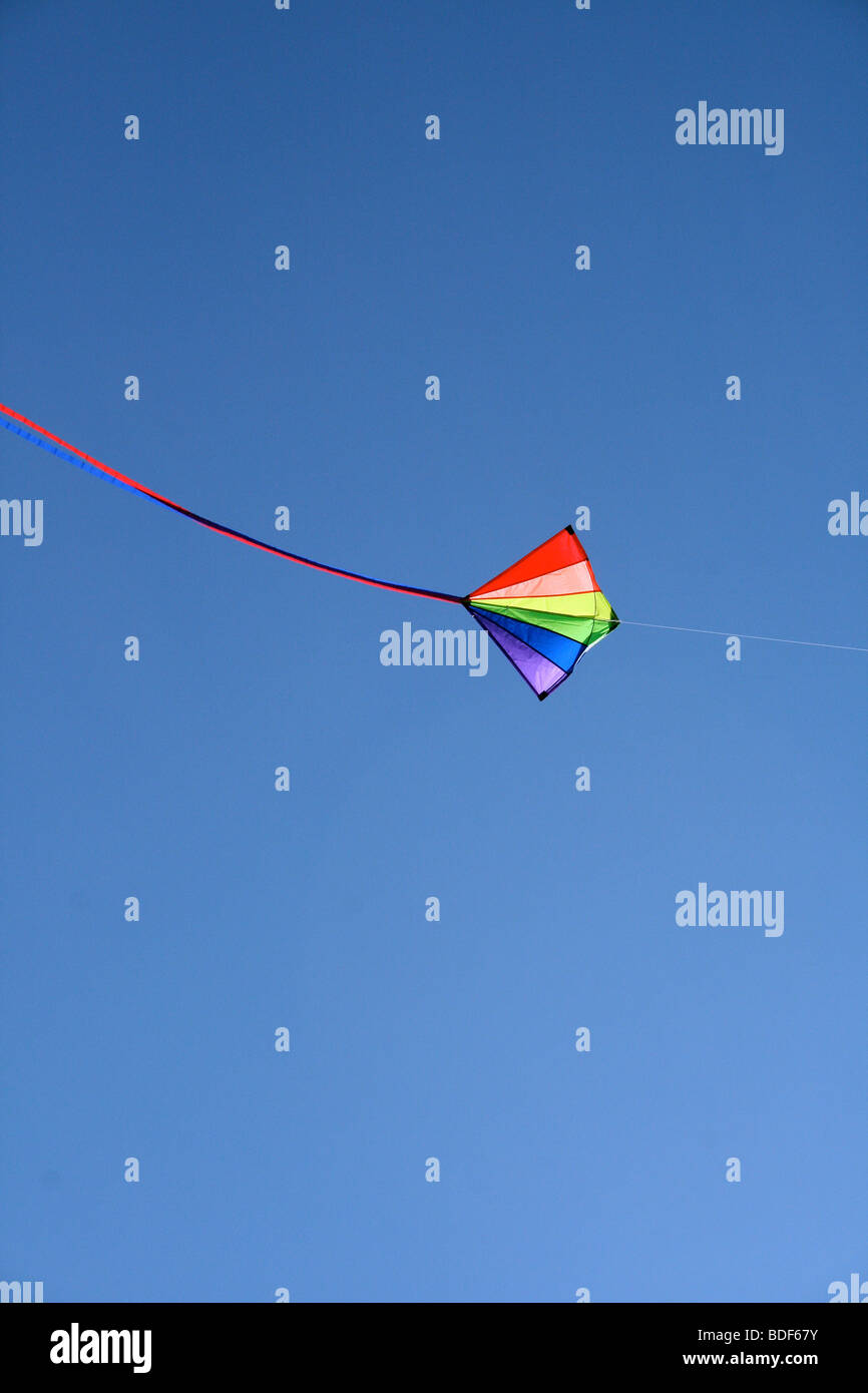 Kite in cielo blu chiaro Foto Stock