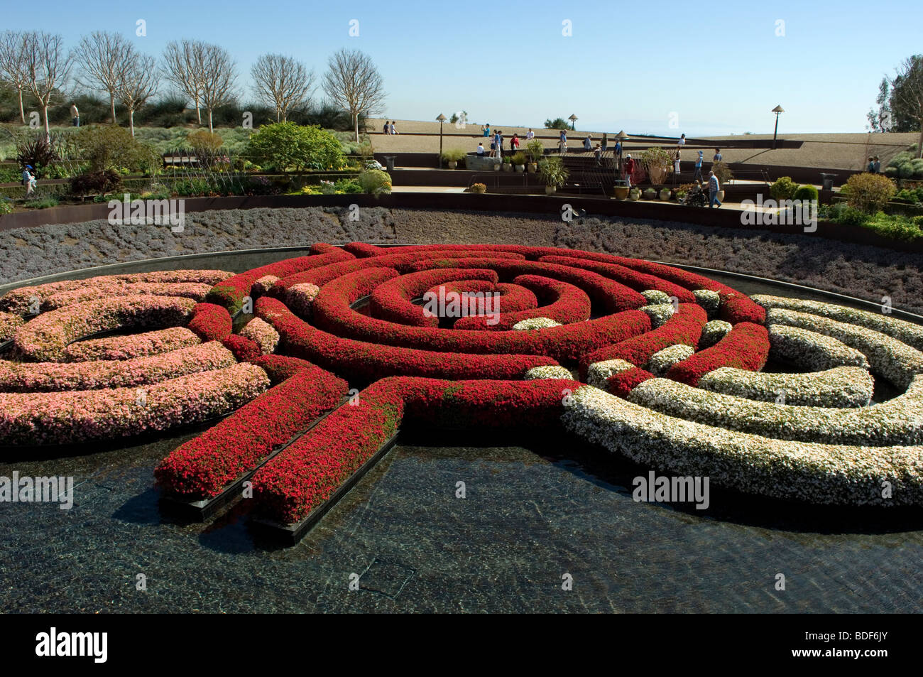 Giardino presso il Getty Center per le arti, Los Angeles Foto Stock