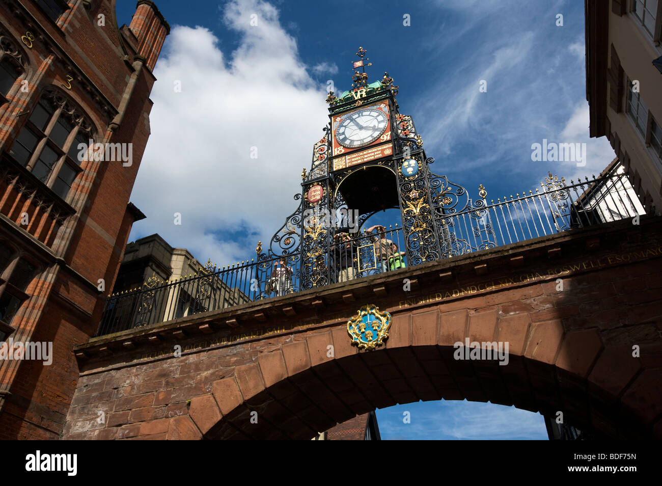 Chester's Eastgate Clock Chester Cheshire England Regno Unito Foto Stock