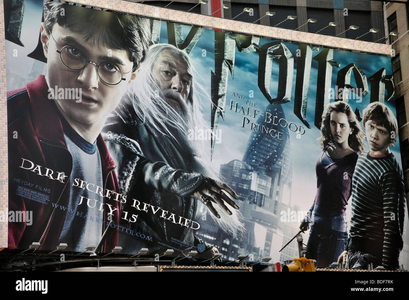 Harry Potter principe mezzo sangue film poster in New York City Foto Stock