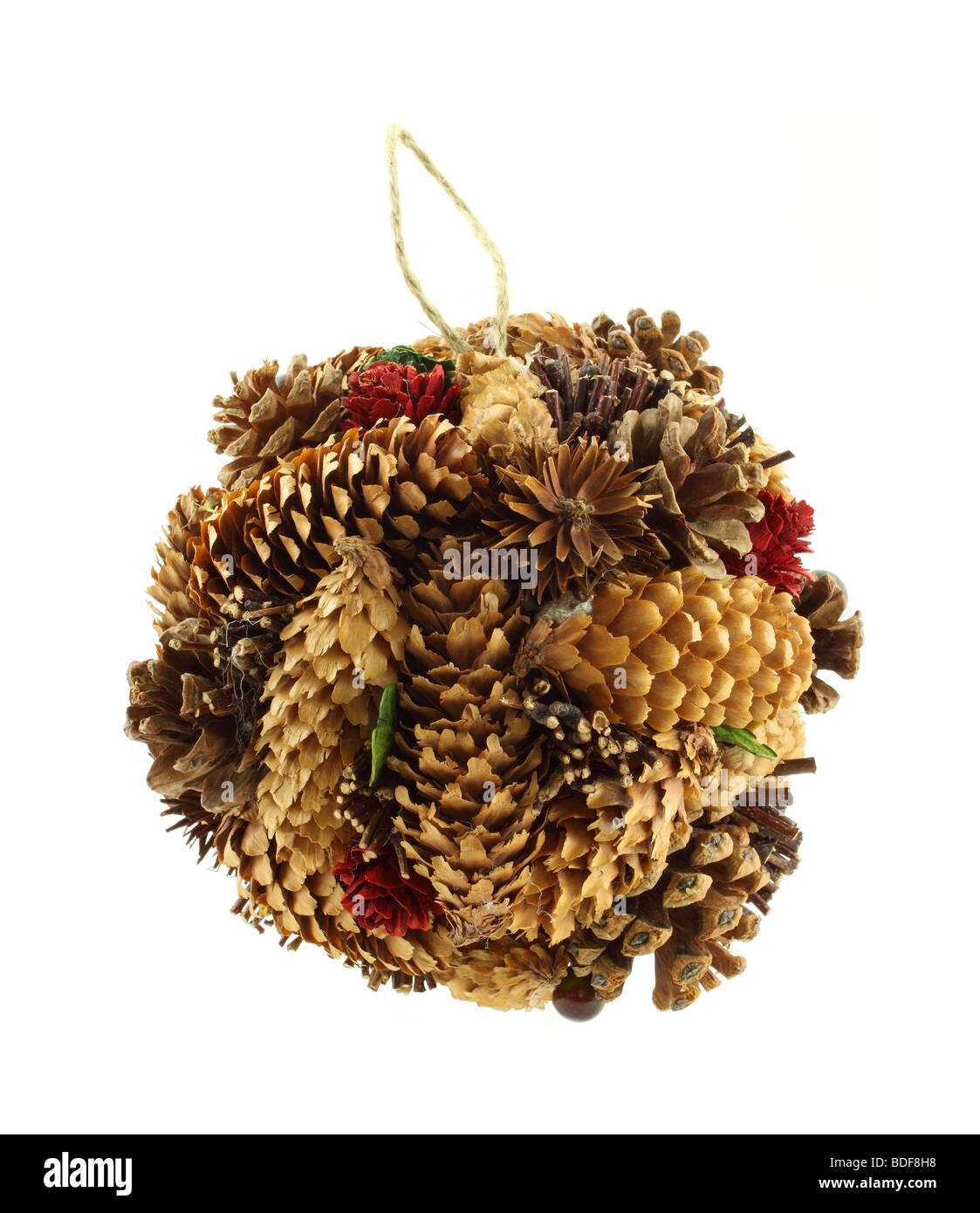 Fatto a mano pigna ornamento di Natale Foto Stock