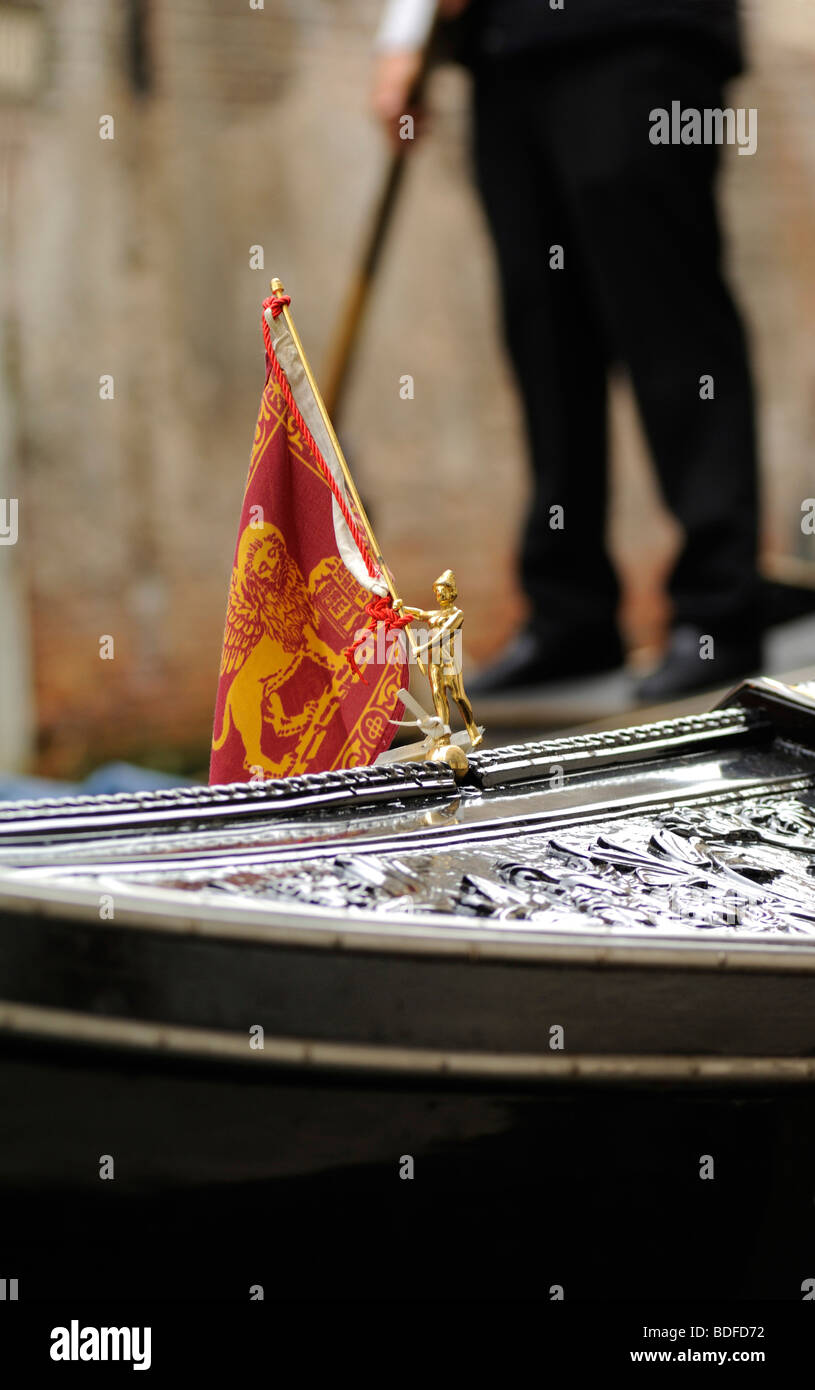 Dettaglio di una gondola, Venezia, Italia e Europa Foto Stock