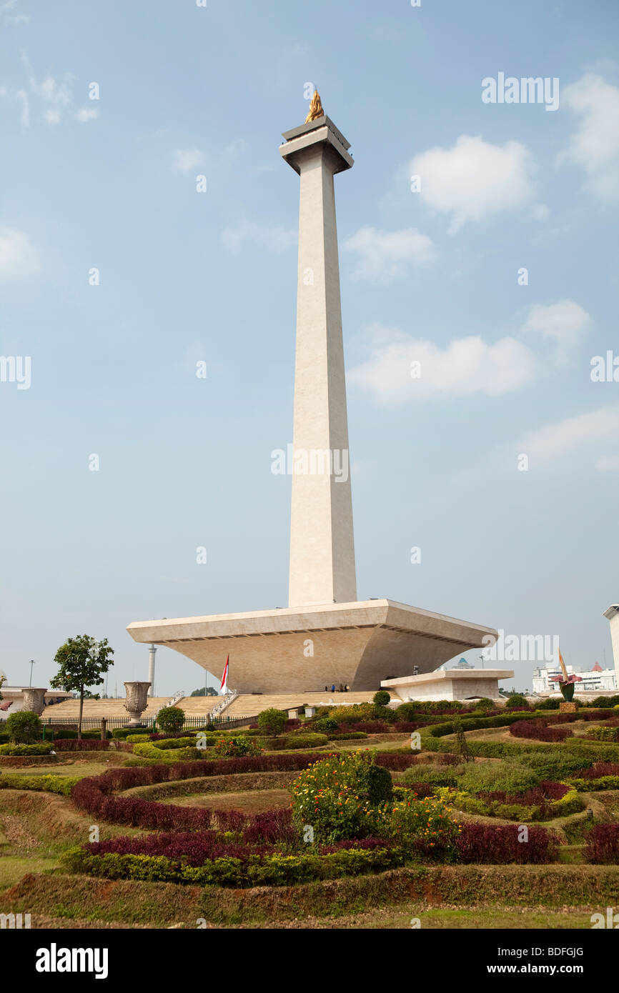 Indonesia, Java, Giacarta Monas, il Monumento Nazionale Foto Stock