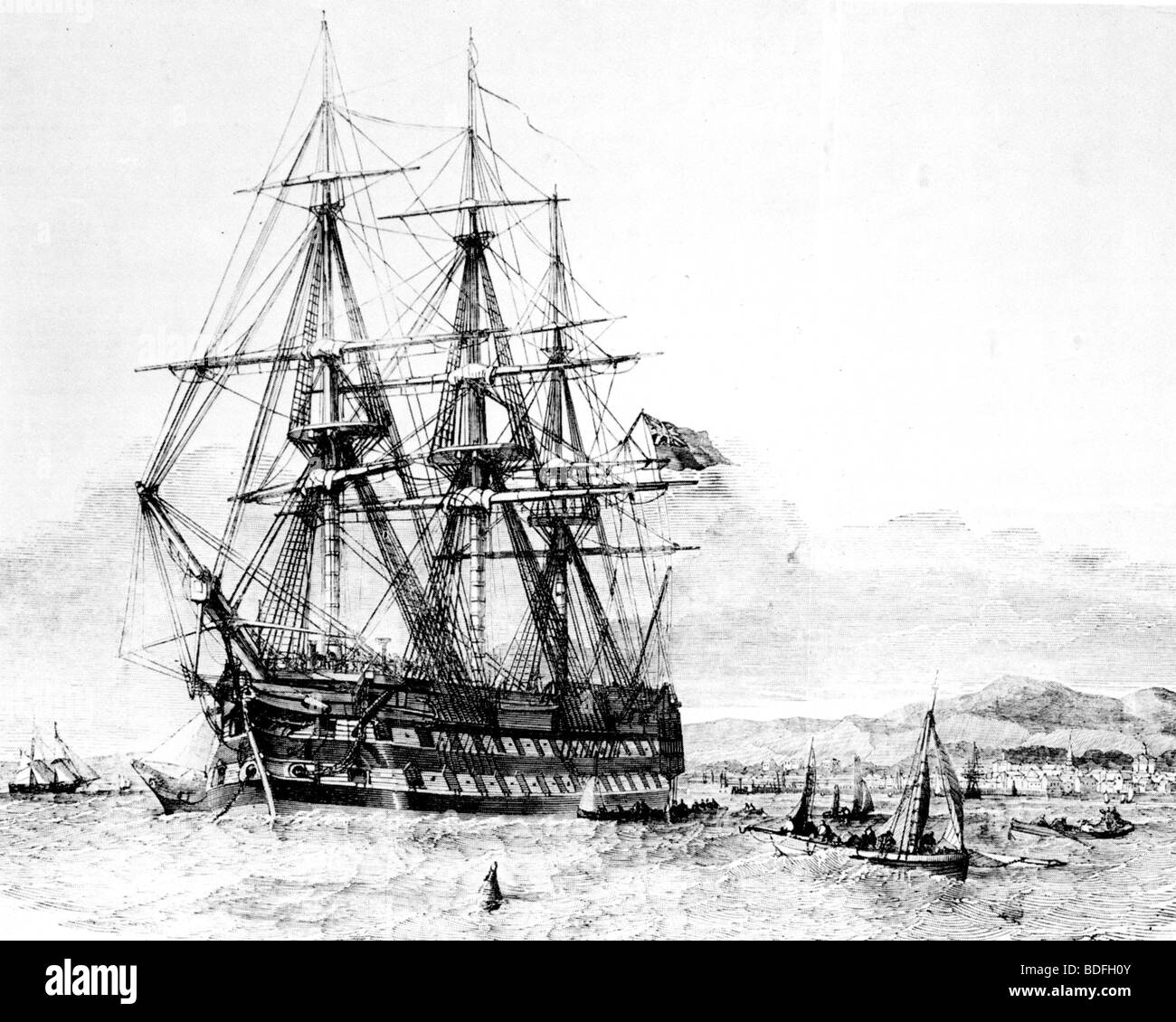 Gli emigranti scozzesi lasciando Skye nel 1853 per l'America Foto Stock